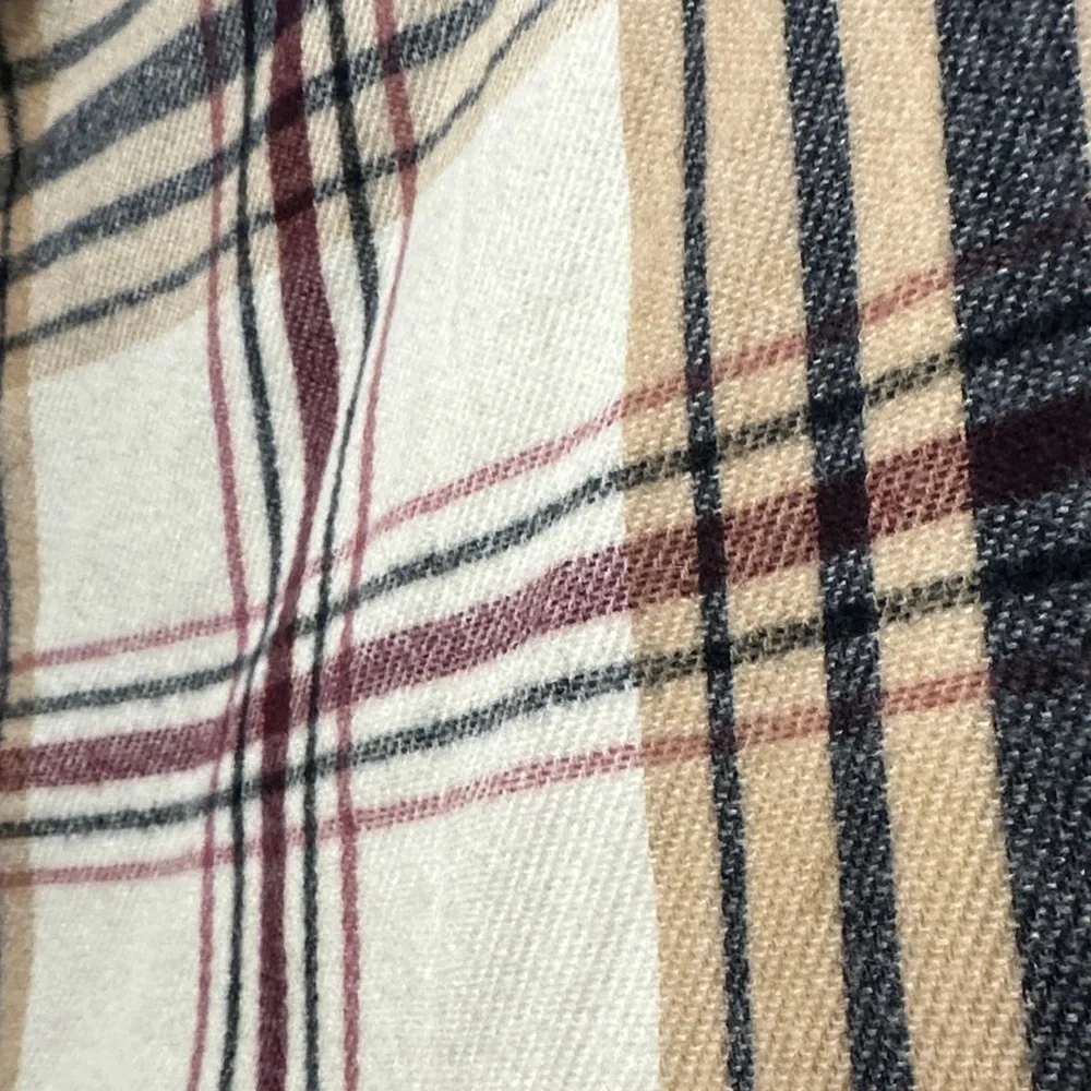 Woolrich Multicolor Plaid Shawl with Fringe